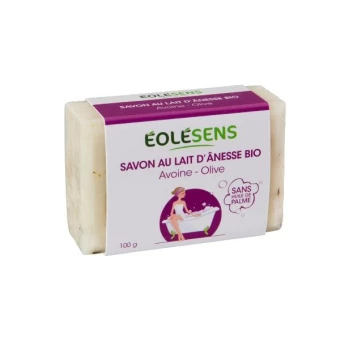 Savon au Lait d'Ânesse Bio Avoine/Olive - 100gr - Eolésens