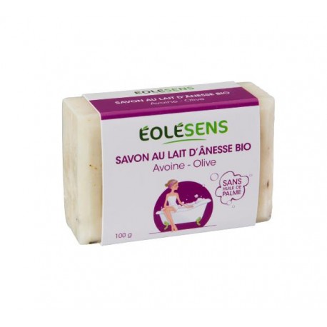 Savon au Lait d'Ânesse Bio Avoine/Olive - 100gr - Eolésens