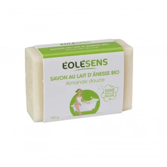 Savon au Lait d'Ânesse Bio Amande Douce - 100gr - Eolésens