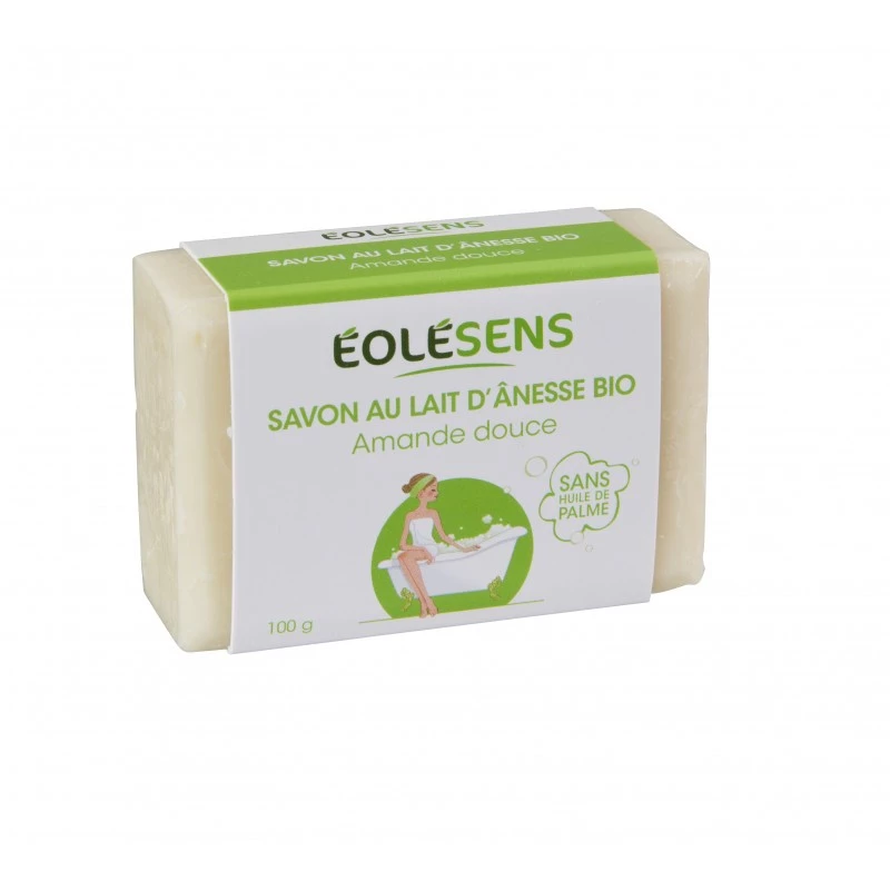 Savon au Lait d'Ânesse Bio Amande Douce - 100gr - Eolésens