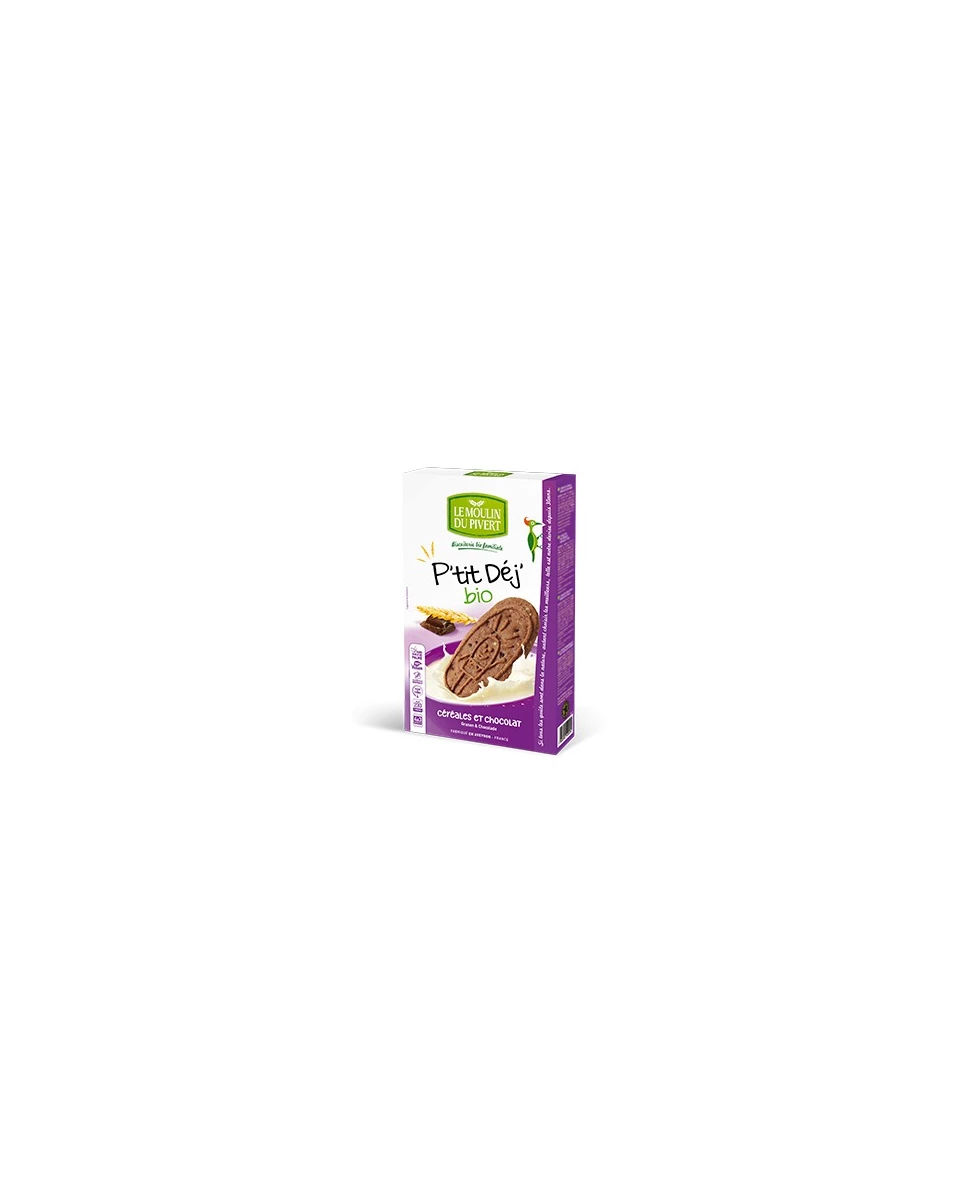 P'tit Déj' Bio céréales et chocolat 190g-Le Moulin du Pivert