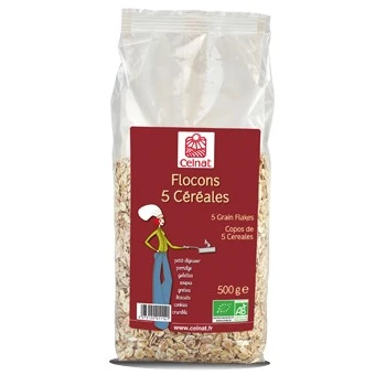 Flocons 5 Céréales, Celnat, 500g