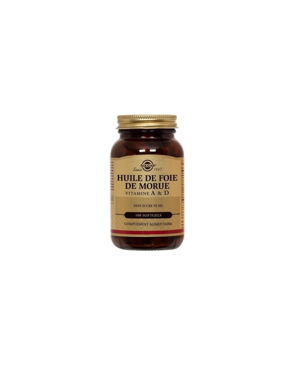Huile de Foie de Morue - 100 gélules - Solgar