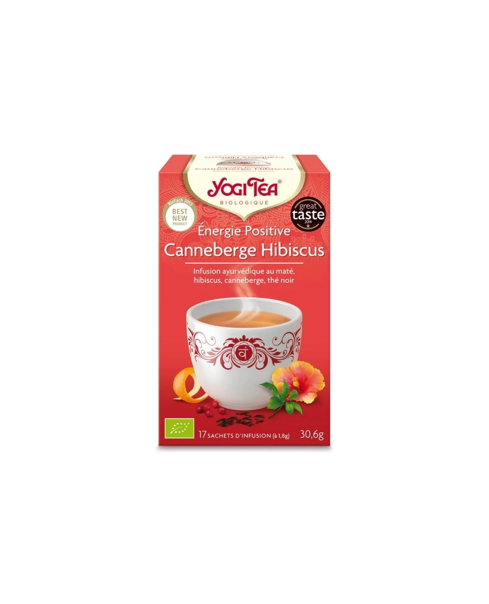 Energie Positive Canneberge Hibiscus - 17 Sachets - Yogi Tea