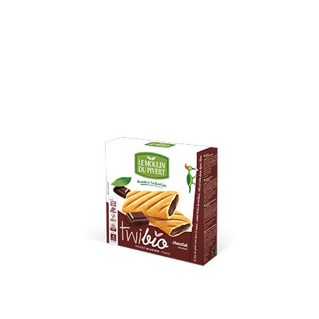 TwiBio Chocolat, Biscuits fourrés Bio 150g-Le Moulin du Pivert