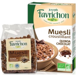 Muesli Croustillant Quinoa et Chocolat 500g-Joseph Favrichon