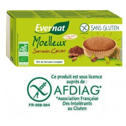 Moelleux Sarrasin Cacao Sans Gluten 180g-Evernat