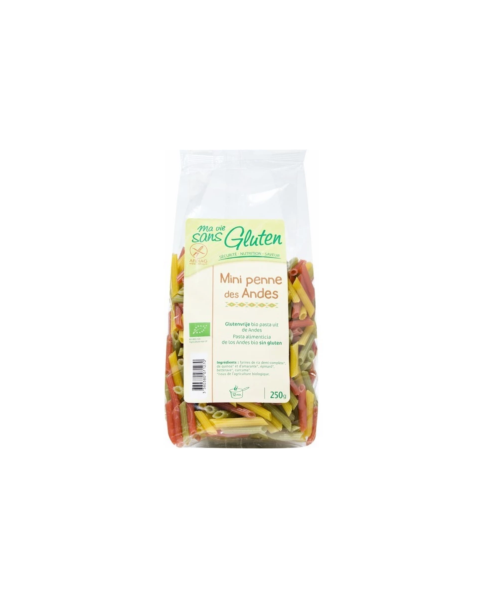 Mini Penne des Andes Sans Gluten 250g-Ma Vie Sans Gluten