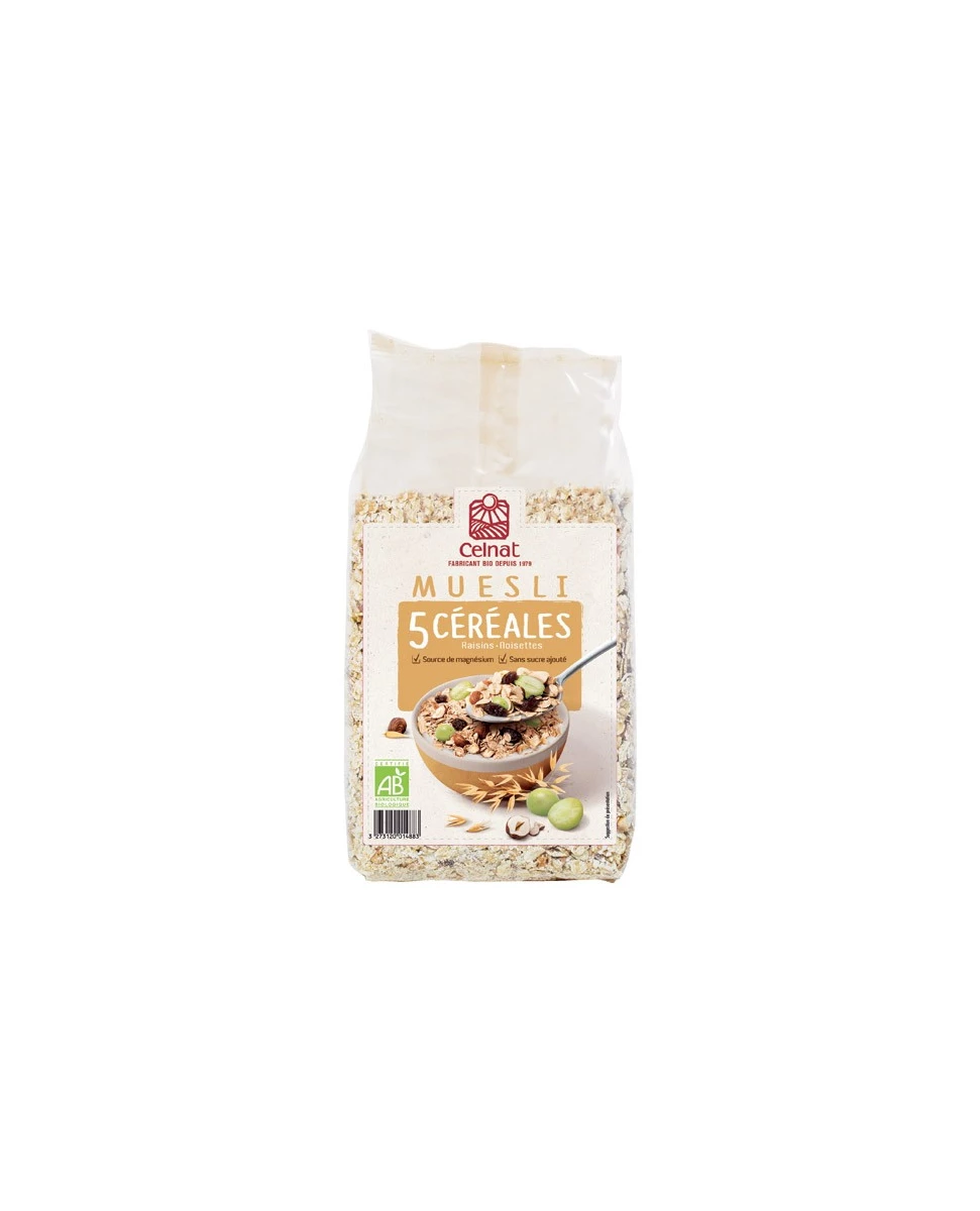 Muesli 5 Céréales Bio - 500gr - Celnat