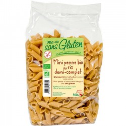 Mini Penne Bio au riz demi-complet 500g-Ma Vie Sans Gluten