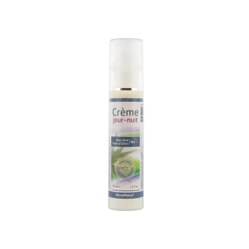 Crème de JourNuit Aloé Vera et Acide Hyaluronique - 50ml - Bioveillance