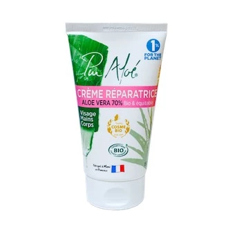 Crème Réparatrice Aloé Vera 70% Bio et Equitable - 150ml - Pur Aloé