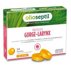 Olioseptil Gorge-Larynx - 24 Pastilles - Laboratoires Ineldea