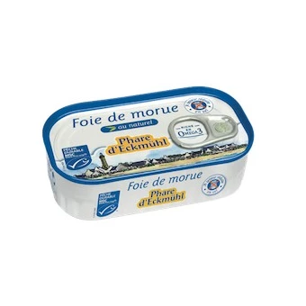Foie de Morue au Naturel à Teneur Réduite en Sel - 121gr - Phare d'Eckmühl