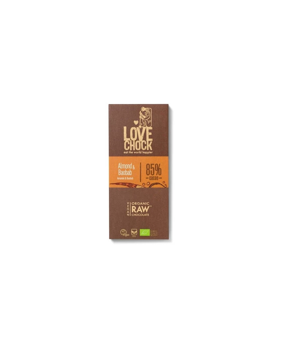 Tablette de Chocolat Cru Amande & Baobab - Lovechock