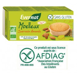 Moelleux Sarrasin Amandes Sans Gluten 180g-Evernat