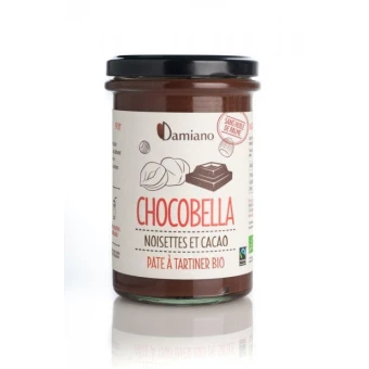 Chocobella Pâte à Tartiner Noisettes et Cacao Bio - 365g - Damiano