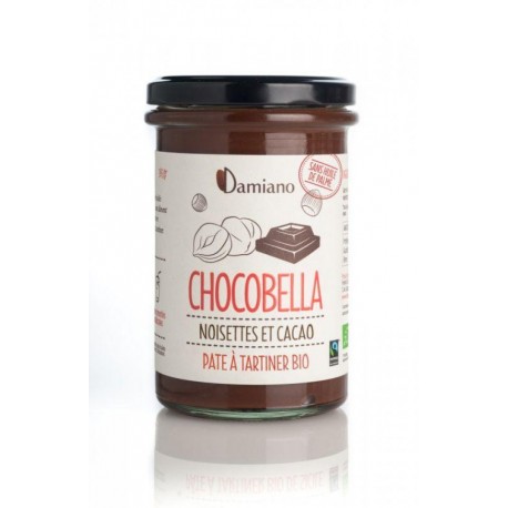 Chocobella Pâte à Tartiner Noisettes et Cacao Bio - 365g - Damiano