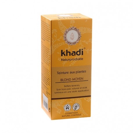Coloration Végétale Blond Moyen - 100g - Khadi