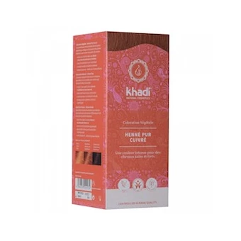 Coloration Végétale Henné Pur Cuivré - 100g - Khadi