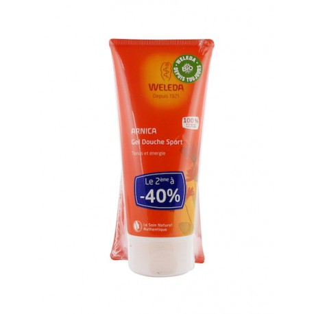 Lot de 2 Gel Douche Sport Arnica - Le 2ème à -40% - 2x200ml - Weleda