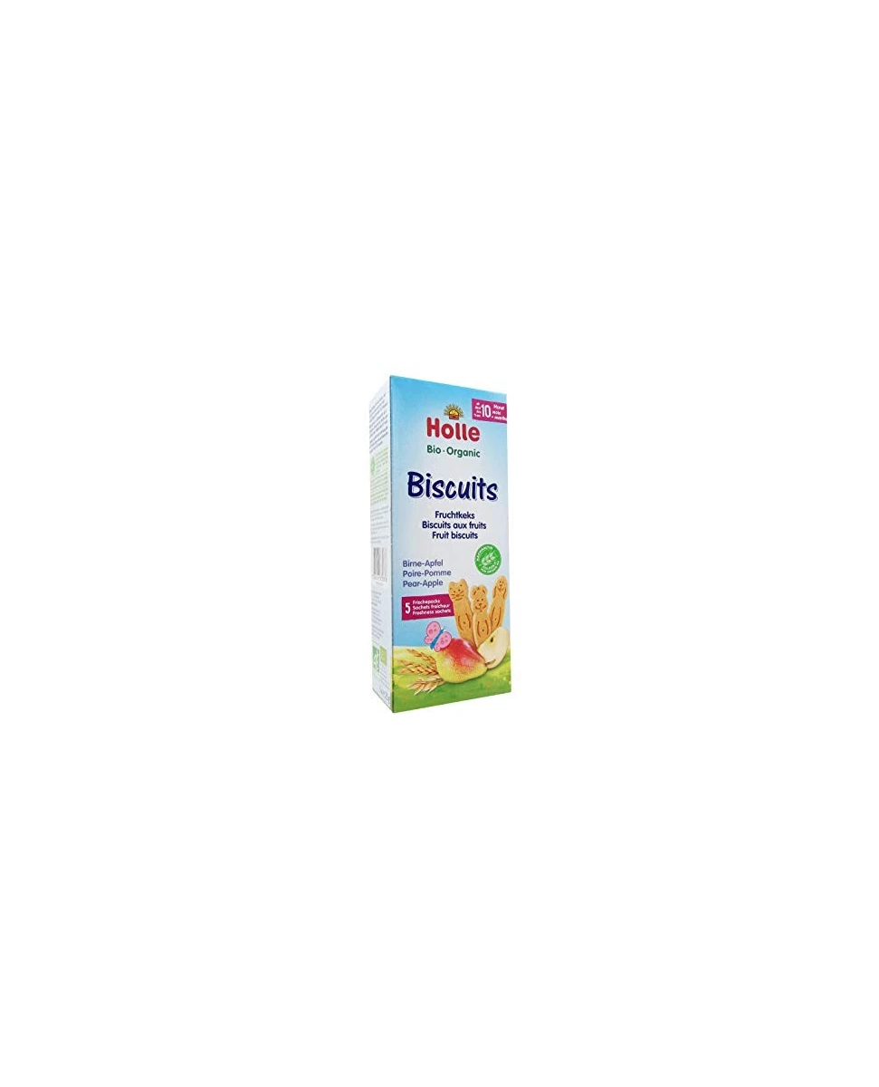 Biscuits bio aux Fruits Poire-Pomme - 5x25g - Holle