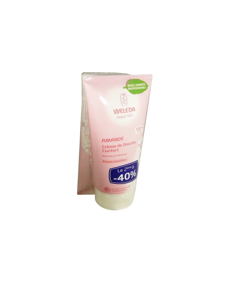 Lot de 2 Crèmes de Douche Confort Amande- Le 2ème à 40% - 2x200ml - Weleda