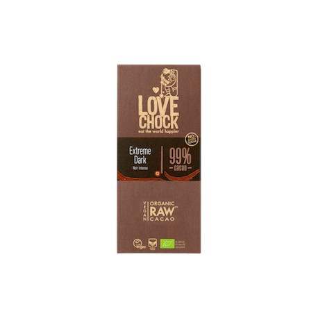 Tablette de Chocolat Cru Noir Intense 99% - 70g - Lovechock