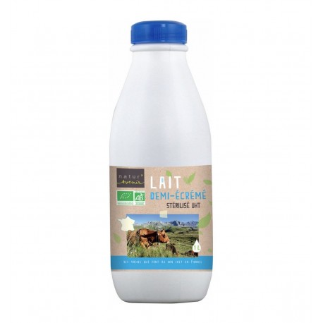 Lait Demi-Ecrémé Stérilisé UHT Bio - 1L - Natur'Avenir