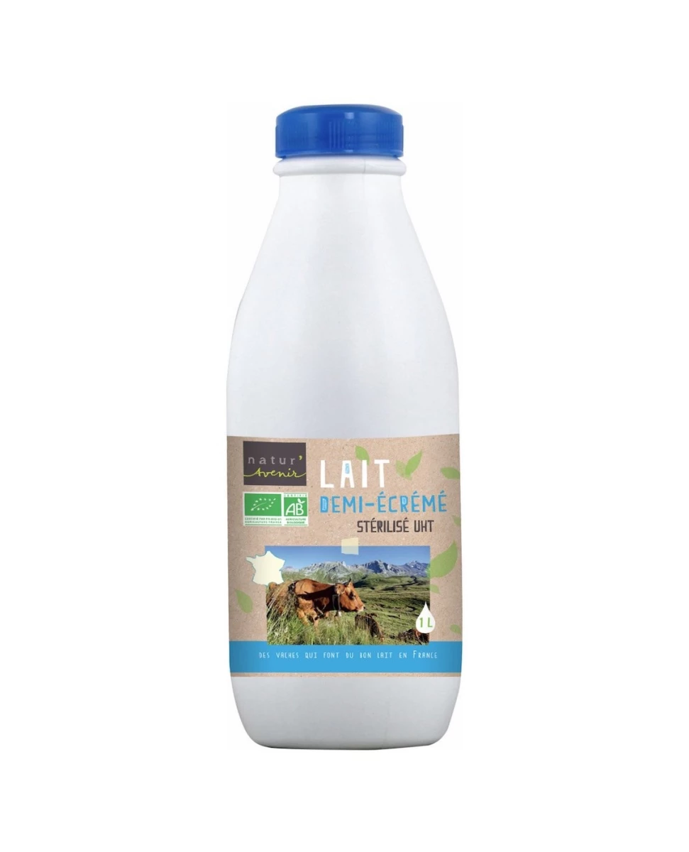 Lait Demi-Ecrémé Stérilisé UHT Bio - 1L - Natur'Avenir
