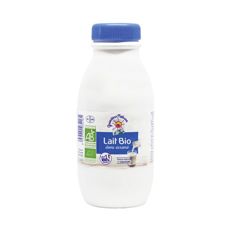 Lait Bio Demi-Ecrémé - 50cl - Grandeur Nature