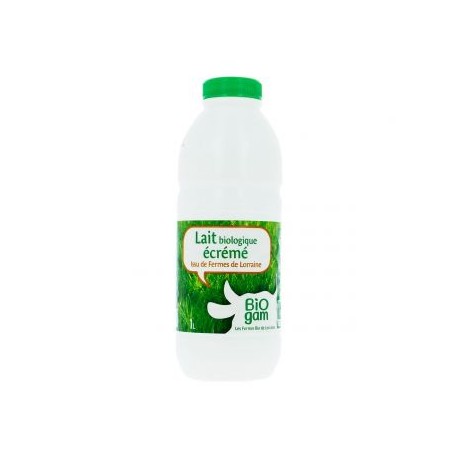 Lait Biologique Ecrémé - 1L - Bio Gam