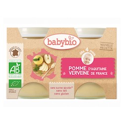 Petit Pot Fruits Pomme d'Aquitaine Verveine de France - 2 x 130g - Babybio