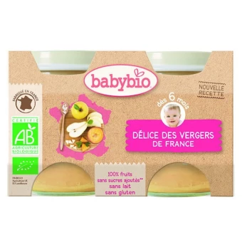 Délice des Vergers de France - 2x130gr - Babybio