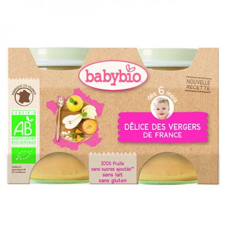 Délice des Vergers de France - 2x130gr - Babybio