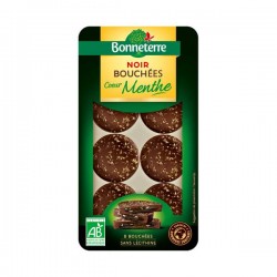 Bouchées Chocolat Noir Coeur Menthe - 8 Bouchées - Bonneterre