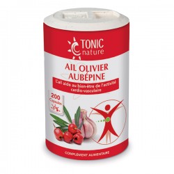 Ail, Olivier, Aubépine - 200 Capsules - Tonic Nature