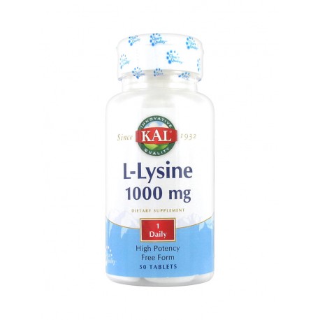 L-Lysine 1000mg - 50 Comprimés - Kal