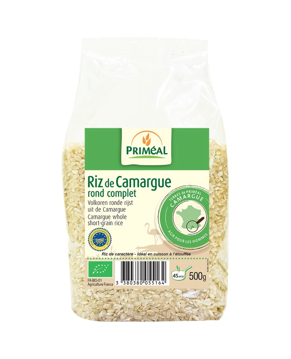 Riz Rond Complet de Camargue 500g-Priméal