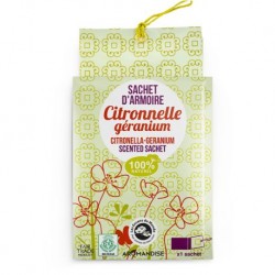 Sachet d'Armoire Citronnelle Géranium - 1 Sachet - Aromandise