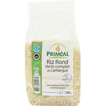 Riz Rond Demi-complet de Camargue 500g-Priméal
