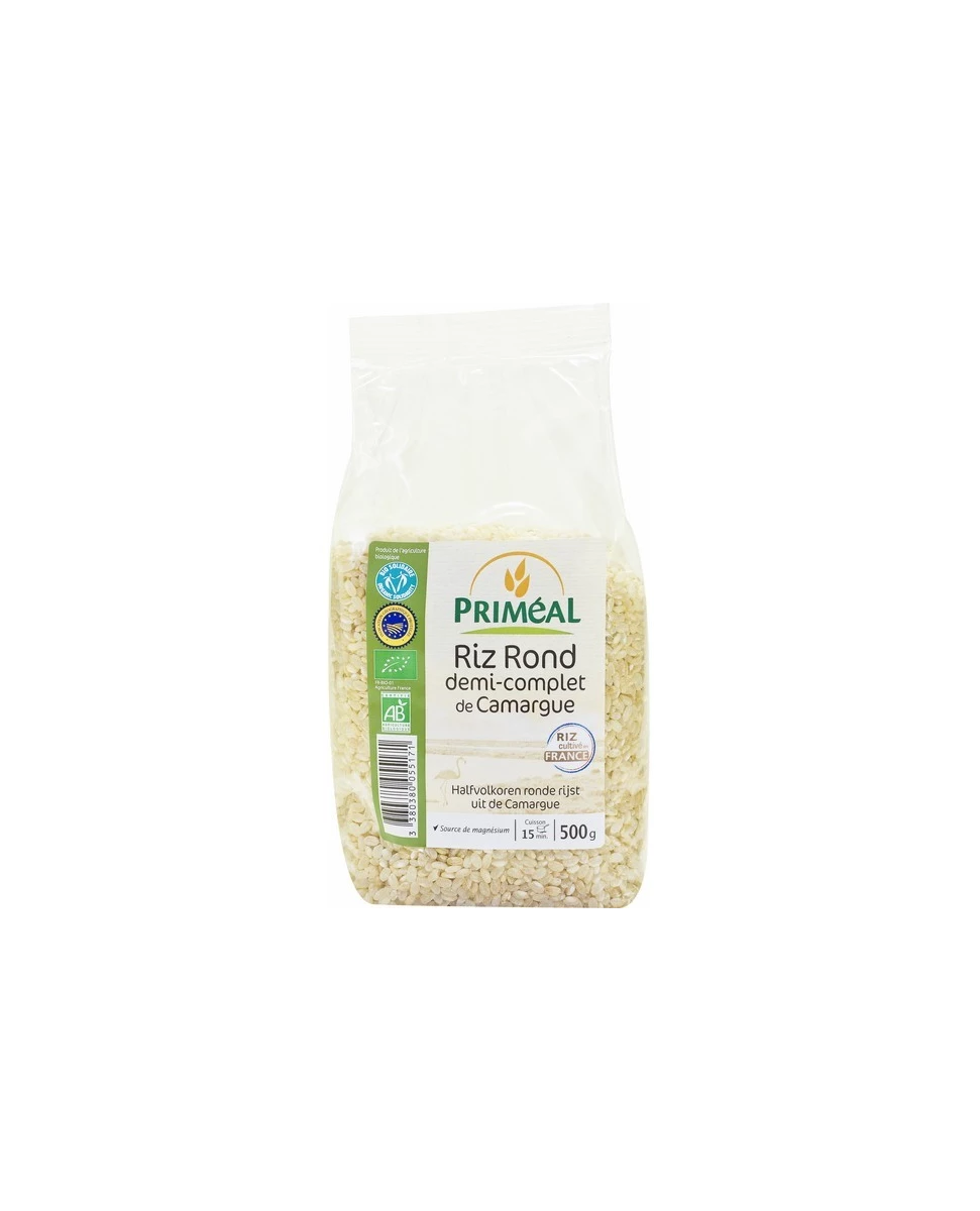 Riz Rond Demi-complet de Camargue 500g-Priméal