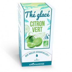 Thé Glacé Bio Citron Vert - 10 Sachets Pyramides - Aromandise