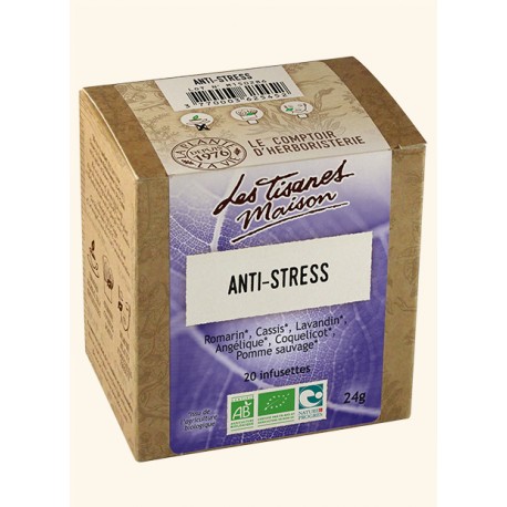 Tisane anti stress - 20 infusettes- Le Comptoir d'Herboristerie
