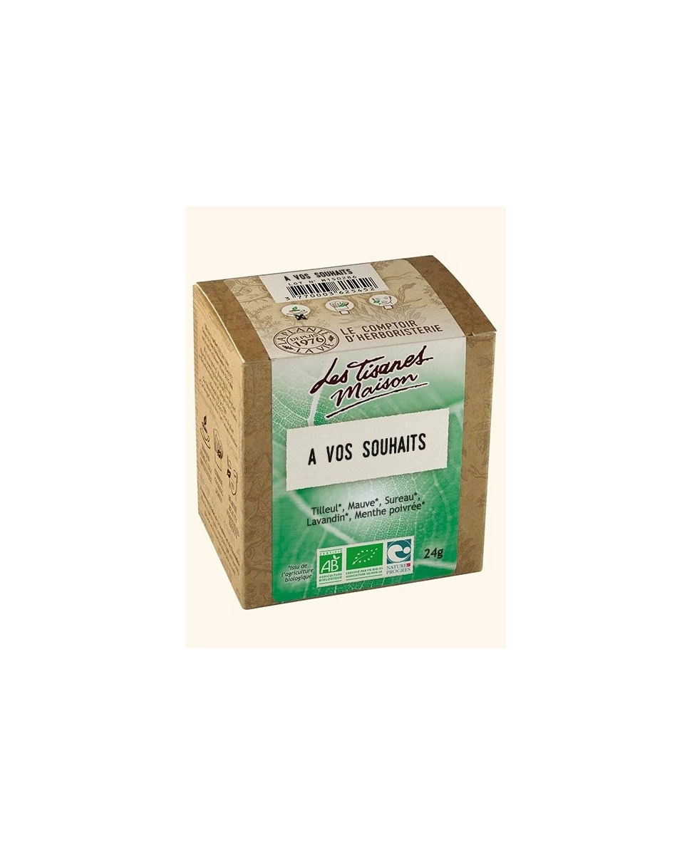 Tisane A vos Souhaits (rhume) - 20 infusettes- Le Comptoir d'Herboristerie