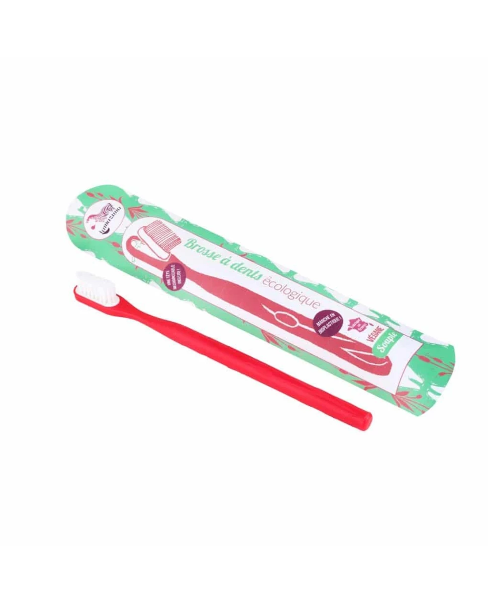 Brosse à Dents Médium Rouge Framboise - Lamazuna