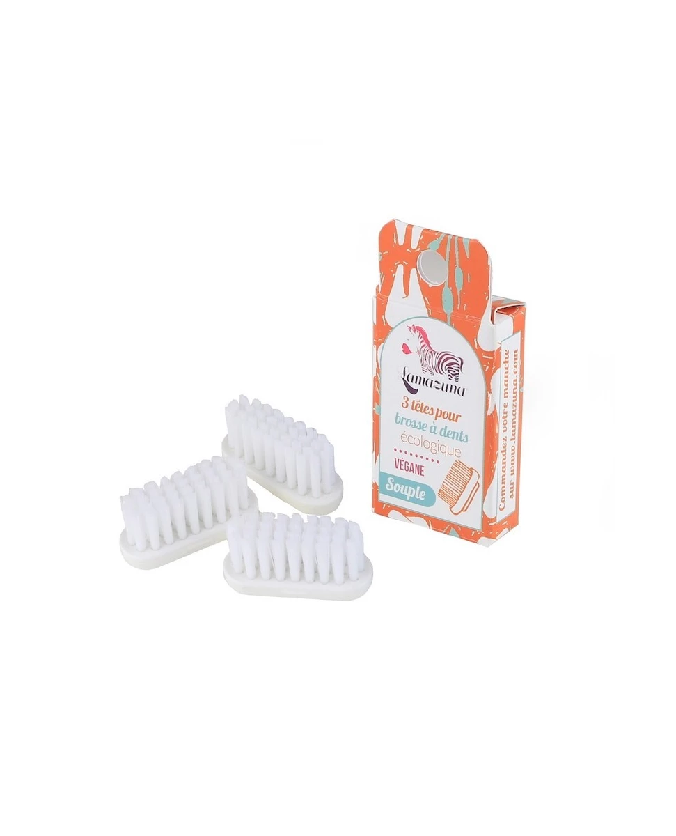 Têtes pour Brosse à Dents Souple - 3 Pièces - Lamazuna