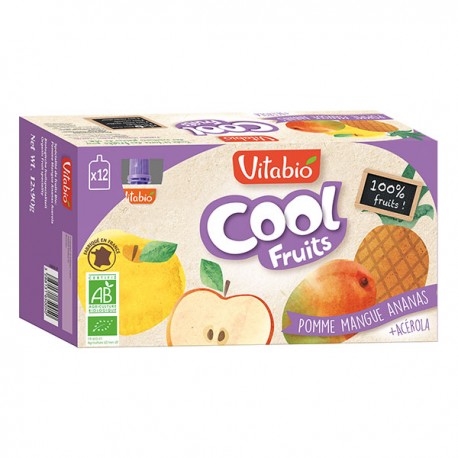 Cool Fruits Pomme Mangue Ananas - 12 Gourdes - Vitabio