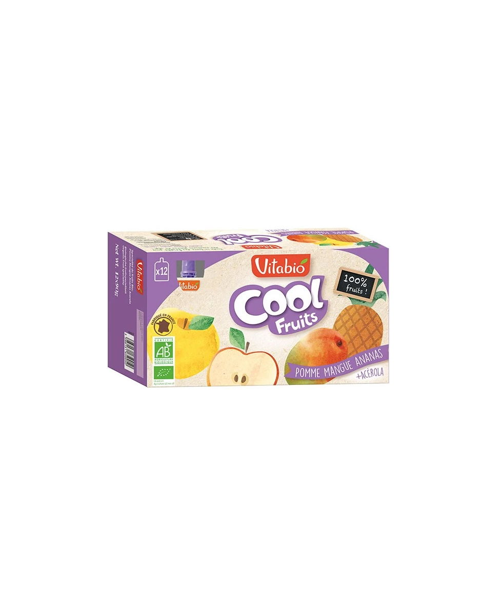 Cool Fruits Pomme Mangue Ananas - 12 Gourdes - Vitabio