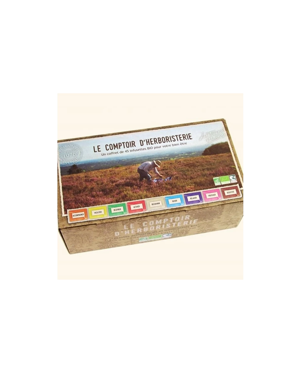 Coffret d'Infusettes Bio Bien-être - 45 Infusettes - Le Comptoir d'Herboristerie